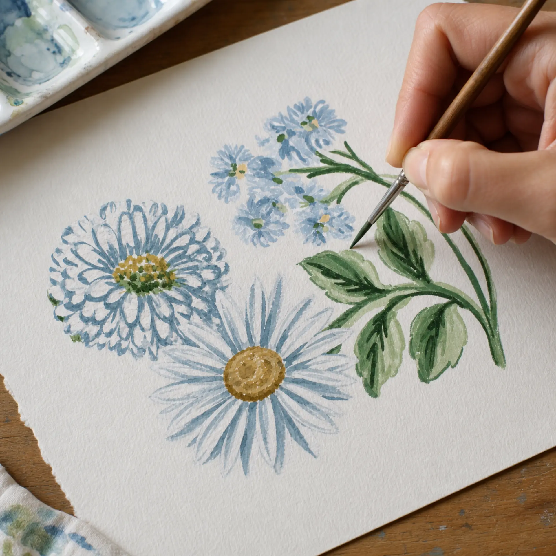 Watercolor floral artwork